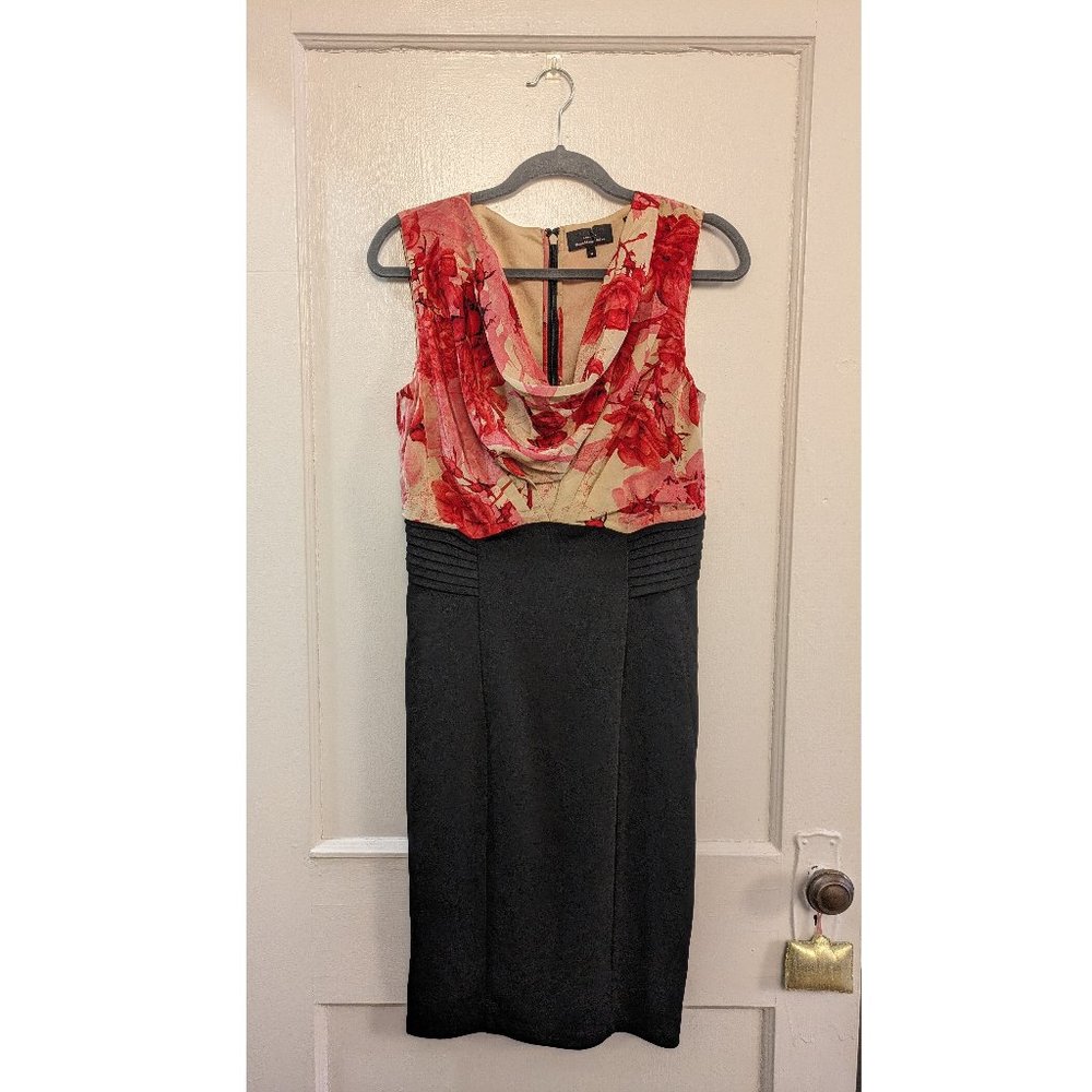 Ted Baker mixed media midi dress